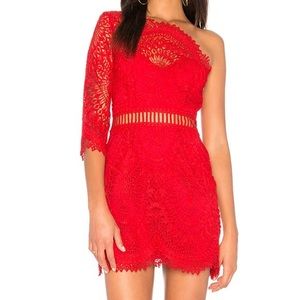 Saylor Red Lace Valentine’s Day Cocktail Dress NWT